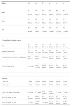 Tessuti - Hilary Top Sewing Pattern (Sizes XXS-XL) -Croft Mill hilary top sizechart gallery