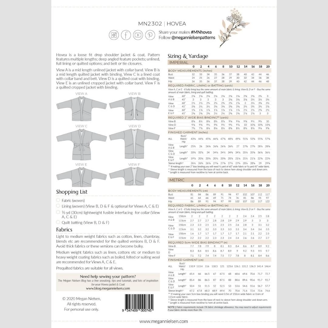 Megan Nielsen - Hovea Jacket & Coat Pattern (Sizes 0-20) 4 Megan Nielsen - Hovea Jacket & Coat Pattern (Sizes 0-20) - Image 2