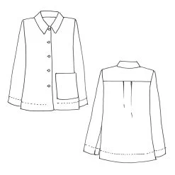 Tessuti - Ines Shirt Sewing Pattern (AUS 16-22) 29 Tessuti - Ines Shirt Sewing Pattern (AUS 16-22) -Croft Mill ines shirtsketch