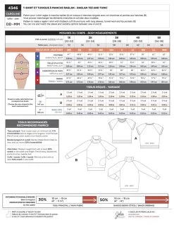 Jalie - Caroline Raglan Tee & Tunic Pattern (28 Sizes) 14 Jalie - Caroline Raglan Tee & Tunic Pattern (28 Sizes) -Croft Mill jalie caroline raglan tee and tunic pattern back2