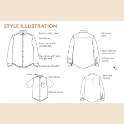 Wardrobe By Me - Men's Jensen Shirt Pattern (2XS-3XL) 27 Wardrobe By Me - Men's Jensen Shirt Pattern (2XS-3XL) -Croft Mill jensen shirt pattern wardobe by me sketch