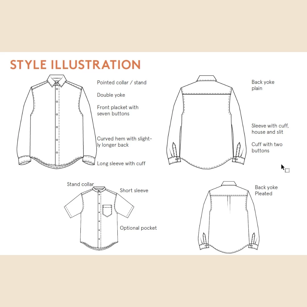 Wardrobe By Me - Men's Jensen Shirt Pattern (2XS-3XL) 15 Wardrobe By Me - Men's Jensen Shirt Pattern (2XS-3XL) - Image 13