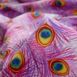 Cotton - Peacock Twerks - Pink 7 Cotton - Peacock Twerks - Pink -Croft Mill john louden true craft peacock twerk pink cotton fabric cu