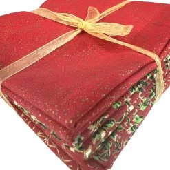 JL - Christmas Fat Quarter - Glitter And Red