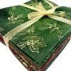 JL - Christmas Fat Quarter - Golden Holly -Croft Mill john louden christmas cotton fabric fat quarter golden holly