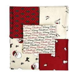 JL - Christmas Fat Quarter - Rockin Robin -Croft Mill john louden christmas cotton fabric fat quarter rockin robin top