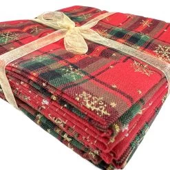 JL - Christmas Fat Quarter - Tartan Sparkle