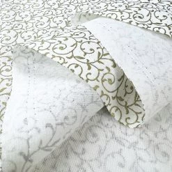 JL Christmas - Filigree Cream -Croft Mill john louden christmas cotton fabric filigree cream gold fold