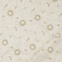 Kasey - Wheat -Croft Mill kasey wheat floral cotton polyester dress fabric fold