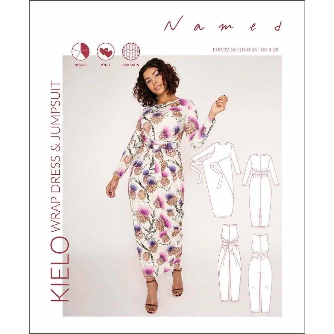Named - Kielo Wrap Dress & Jumpsuit Pattern (UK 4-28) 3 Named - Kielo Wrap Dress & Jumpsuit Pattern (UK 4-28)