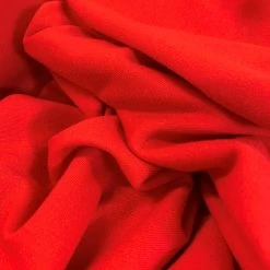 Interlock - Red -Croft Mill knitted cotton fabric interlock red crinkle