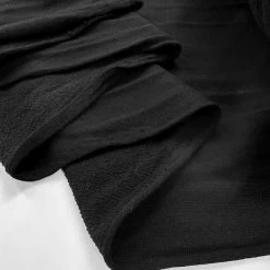 Wider Than A Mile - Black 8 Wider Than A Mile - Black -Croft Mill knitted cotton fabric wider than a mile black fold reverse