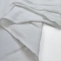 Wider Than A Mile - White -Croft Mill knitted cotton fabric wider than a mile white fold