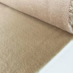 Knitted Mouflon Coating - Cream -Croft Mill knitted mouflon flannel fleece coating fabric cream roll