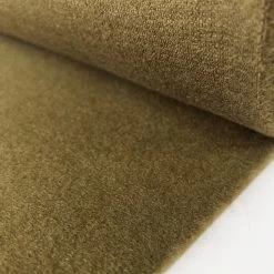 Knitted Mouflon Coating - Moss 7 Knitted Mouflon Coating - Moss -Croft Mill knitted mouflon flannel fleece coating fabric moss roll