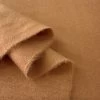 Knitted Mouflon Coating - Tan -Croft Mill knitted mouflon flannel fleece coating fabric tan fold