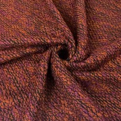 Beau -Croft Mill knitted polyester acrylic boucle fabric beau rust red twist