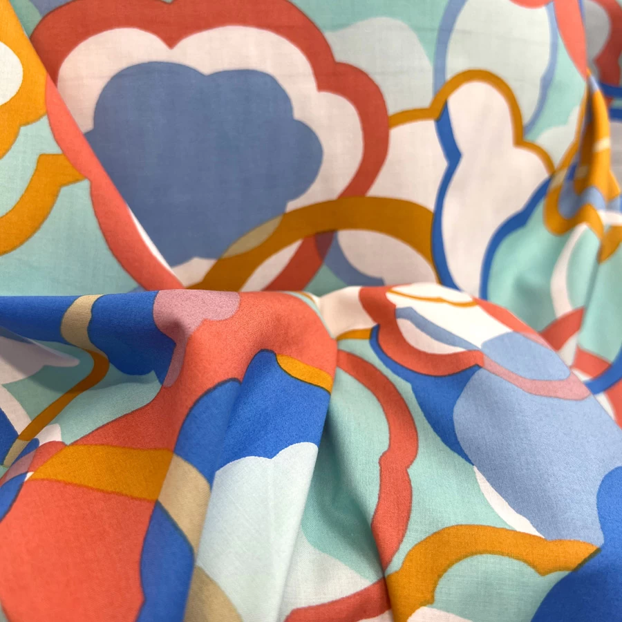 Pima Cotton Lawn - Oceans Coral 4 Pima Cotton Lawn - Oceans Coral - Image 2