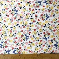 Leilani 9 Leilani -Croft Mill leilani white floral cotton pastel dress fabric ruler