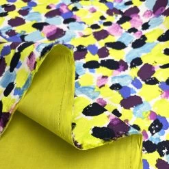 Liberty Bonded Cotton - Lime -Croft Mill liberty bonded cotton lime abstract water resistant coating fabric fold