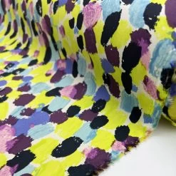 Liberty Bonded Cotton - Lime -Croft Mill liberty bonded cotton lime abstract water resistant coating fabric roll