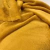 Luscious Fleece - Ochre -Croft Mill lucious fleece orche colourful soft polyester cuddly fleece fabric close up fabric photo