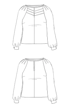 Maison Fauve - Chelsea Blouse Pattern 21 Maison Fauve - Chelsea Blouse Pattern -Croft Mill maison fauve chelsea blouse sketch