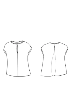 Maison Fauve - Marisa Top Pattern -Croft Mill maison fauve marisa sketch