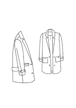 Maison Fauve - Ray Coat Sewing Pattern -Croft Mill maison fauve ray coat sewing pattern sketch