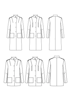 Maison Fauve - Tigris Coat Sewing Pattern -Croft Mill maison fauve tigris coat pattern sketch