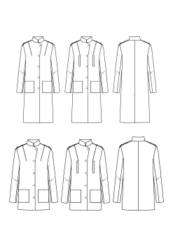 Maison Fauve - Tigris Coat Sewing Pattern -Croft Mill maison fauve tigris coat pattern sketch gallery