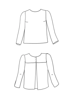 Maison Fauve - Violette Blouse Pattern 17 Maison Fauve - Violette Blouse Pattern -Croft Mill maison fauve violette sketch