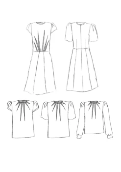Maison Fauve - Zenith Dress & Blouse Pattern -Croft Mill maison fauve zenith sketch