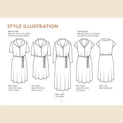 Wardrobe By Me - Marianne Dress Pattern (Sizes 0-24) -Croft Mill marianne dress pattern wardrobe by me sketch