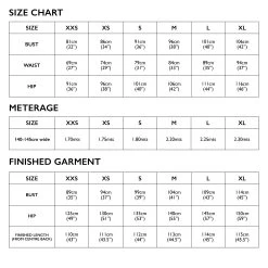 Tessuti - Milenda Dress Sewing Pattern (Sizes XXS-XL) -Croft Mill milenda size chart gallery