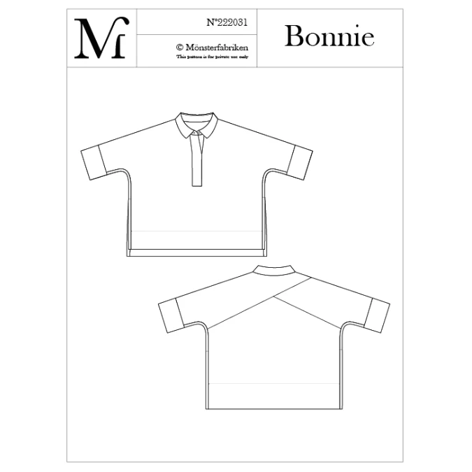 Monsterfabriken - Bonnie Top Pattern (80-116cm Chest) 3 Monsterfabriken - Bonnie Top Pattern (80-116cm Chest)