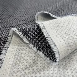 What Light Shines - Mosaic -Croft Mill navy cotton shirting fabric what light shines mosaic fold