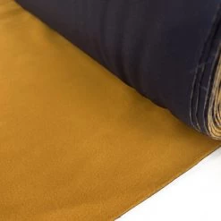 Soft Shell - Navy Mustard -Croft Mill navy yellow soft shell coating fabric roll