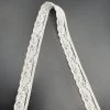 Stretch Lace Trim - Ivory -Croft Mill nylon spandex soft stretch lace trim edging ivory fold