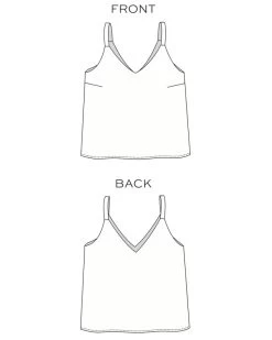 True Bias - Ogden Cami Sewing Pattern (Sizes 14-30) -Croft Mill ogden cami pattern size 14 30 by true bias sketch