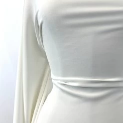 Opulence -Croft Mill opulence white fluid bridal satin dress fabric maneqiun drape fabric photo