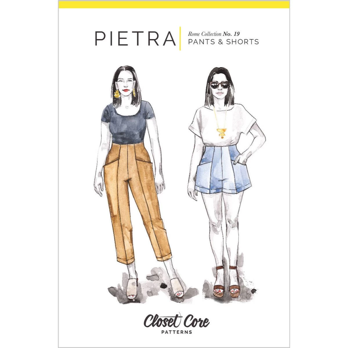 Closet Core Patterns - Pietra Trousers & Shorts Pattern (Sizes 0-20) 3 Closet Core Patterns - Pietra Trousers & Shorts Pattern (Sizes 0-20)