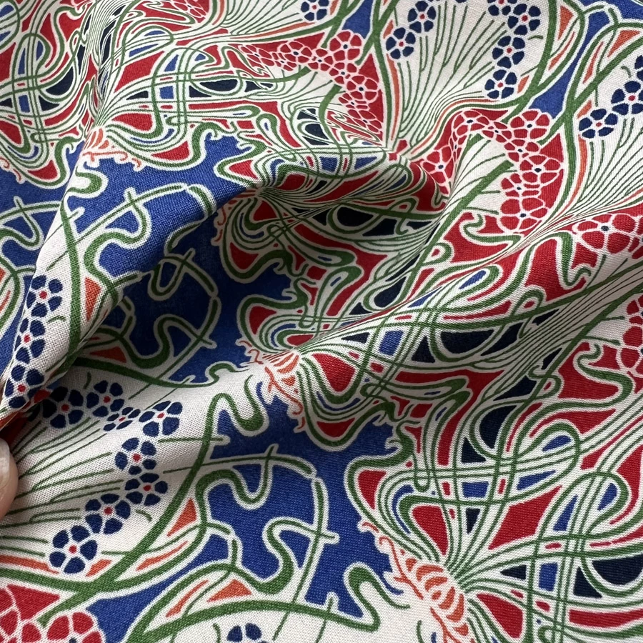 Pima Cotton Lawn - Vine - Red 3 Pima Cotton Lawn - Vine - Red