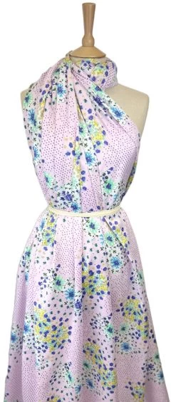 Blushing Beauty -Croft Mill pink floral print cotton lawn dress fabric blushing beauty