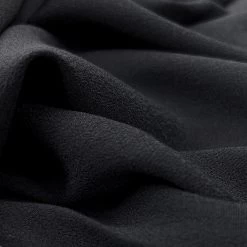 Viscose Crepe - Black -Croft Mill plain lightweight dressmaking fabric viscose crepe black cu2