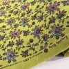 Paisley French Terry Lime -Croft Mill polycotton printed french terry fabric lime floral paisley roll