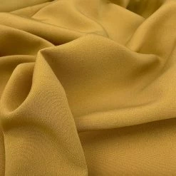 Landon Smooth Crepe - Mustard -Croft Mill polyester ress fabric landon superior smooth crepe mustard cu