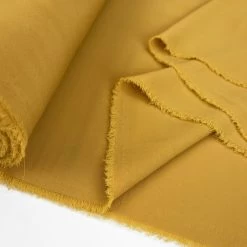 Landon Smooth Crepe - Mustard -Croft Mill polyester ress fabric landon superior smooth crepe mustard fold