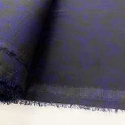 JK - Midnight Chance 8 JK - Midnight Chance -Croft Mill polyester chiffon dress fabric indogo black midnight chance bolt