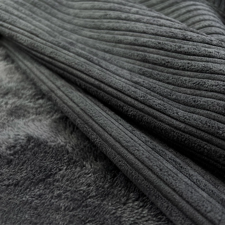 Fur Lined Cord - Black - Image 2